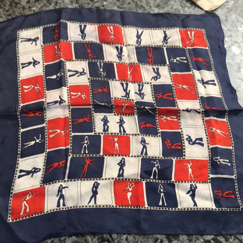 RARE Vintage 1980s Groovy Poly Missty Bell Bottom Disco Dancer Scarf